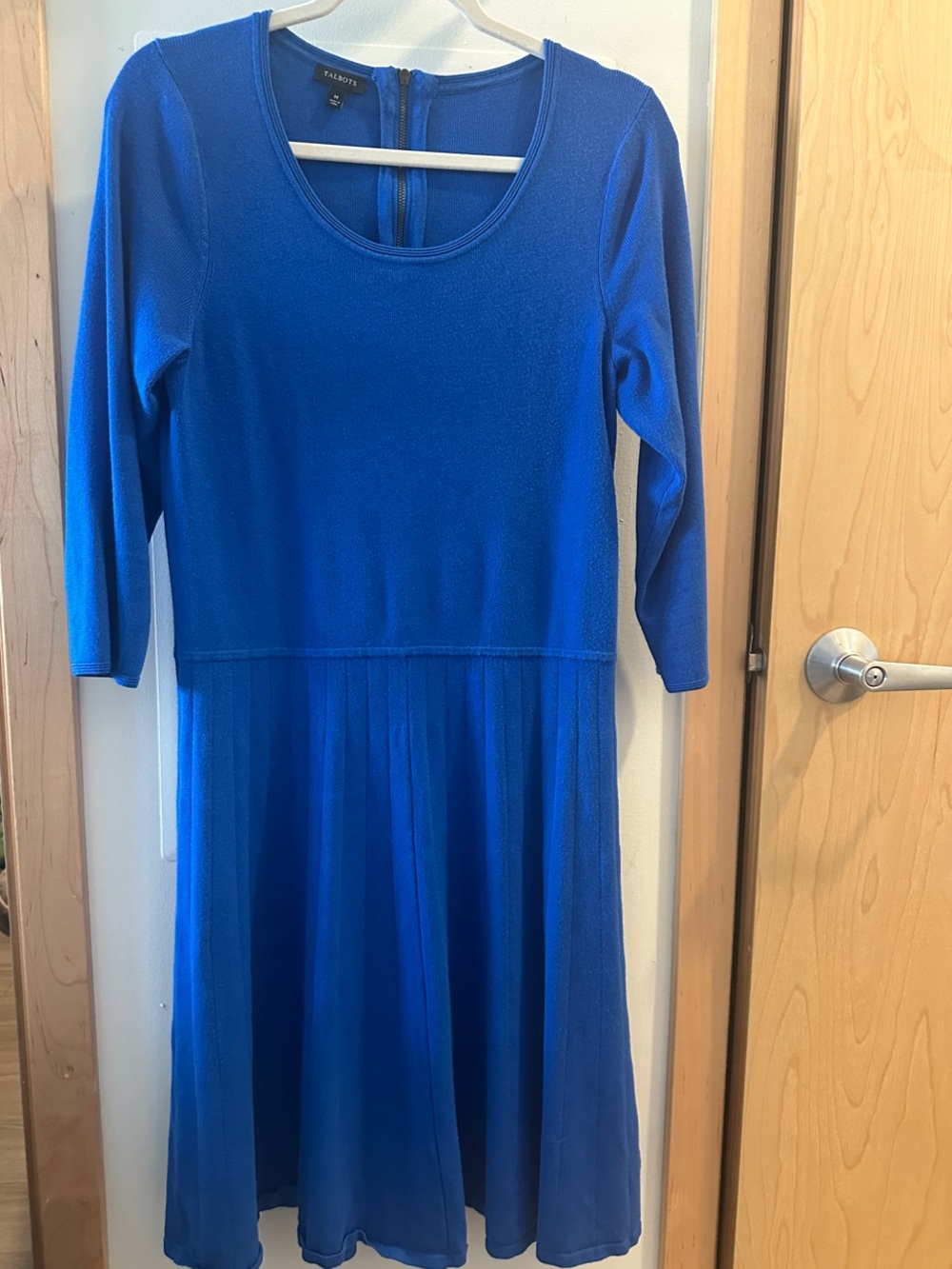 Talbots Cobalt Blue Scoop Neck Midi Dress